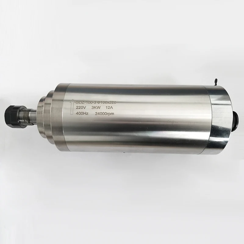Machine Tool Spindle Bearing 3KW 220V 380V 400Hz ER20 24000rpm Round Water Cooled High Speed CNC Motor MPS