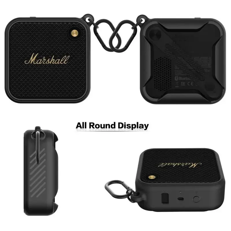 Soft Silicon Cover | Protective Travel Case For MarshallWillen Speaker Shockproof Anti-fall Carrying Case Bag Cover