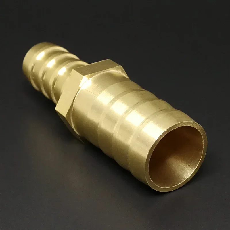 Brass Straight Hose Pipe Fitting Equal Barb Reducing Joint 4/6/8/10/12/14/19/25mm Gas Copper Barbed Coupler Connector Adapter