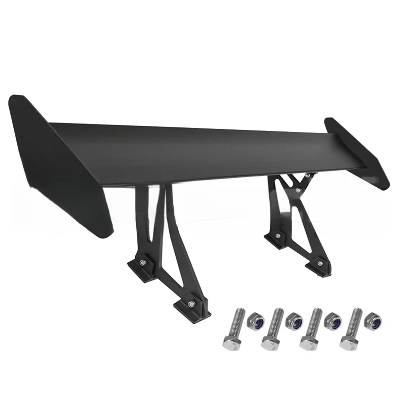 

Best Selling43inch weight Adjustable GT Rear Trunk Wing Spoiler Aluminum Alloy Black Rear Wing SpoilersHigh Quality