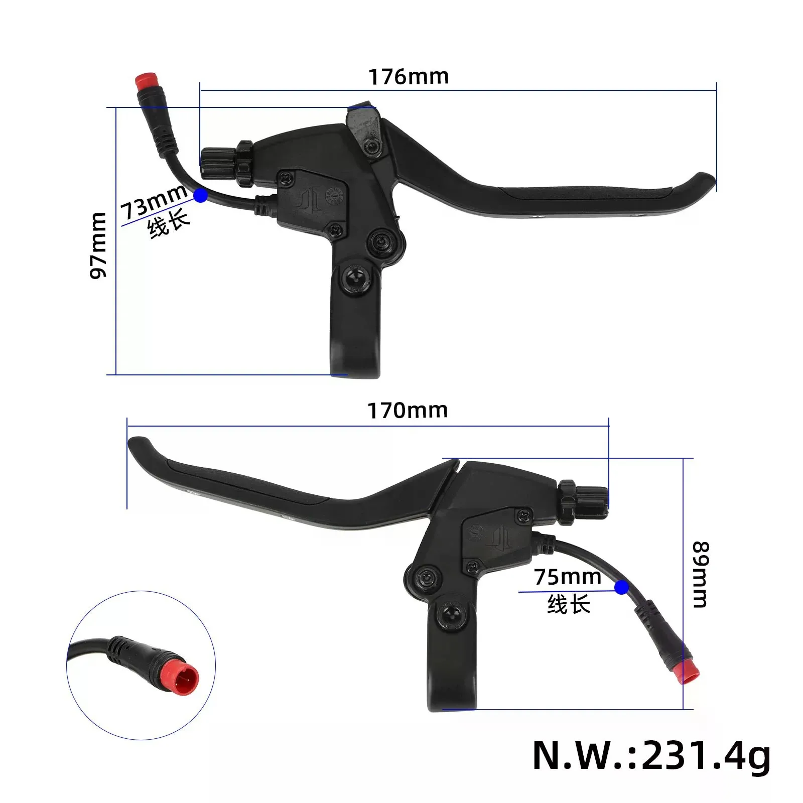 

Левые и правые тормозные ручки для Kukirin G2 Pro/G2Max - надежная замена тормозных ручек из алюминиевого сплава
