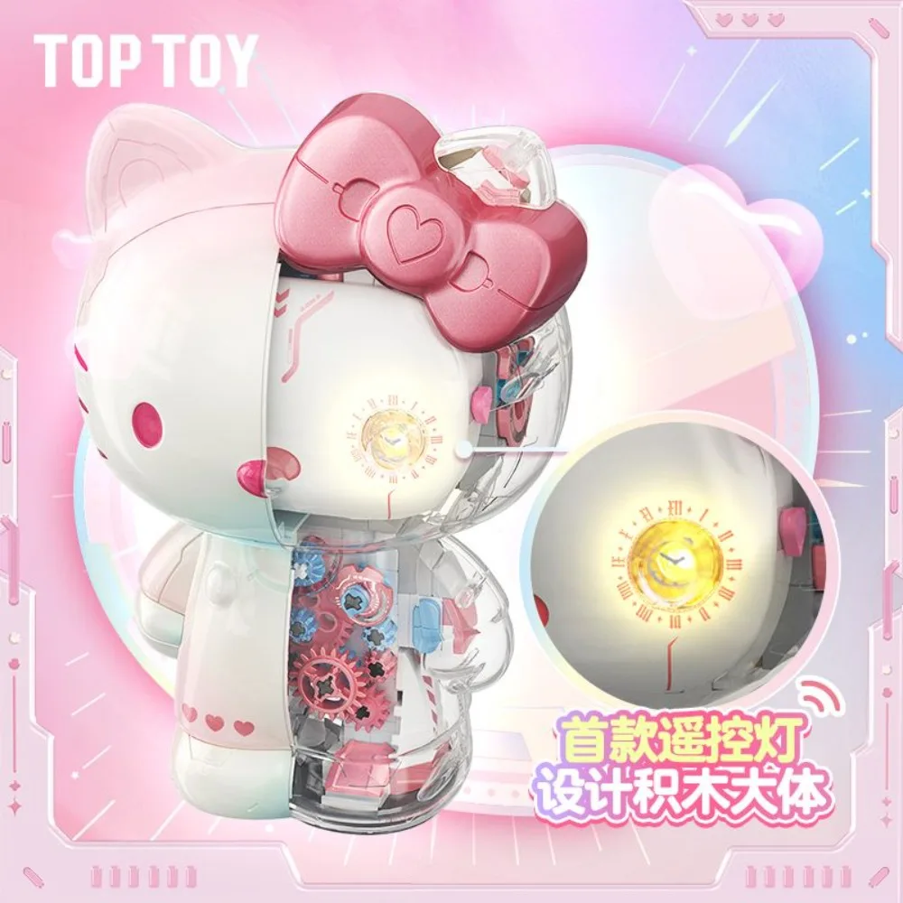 

Лицензионные строительные блоки TOPTOY Sanrio Hello Kitty с цветной глазурью, фигурка-украшение для рабочего стола