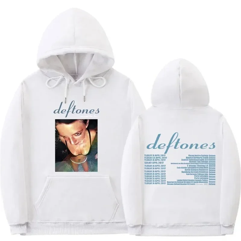 2024 Deftones Fashion Prevalent Print Hooded Men Women Plus Size Hoodies Retro Punk Sweatshirt Unisex Personality Streetwear