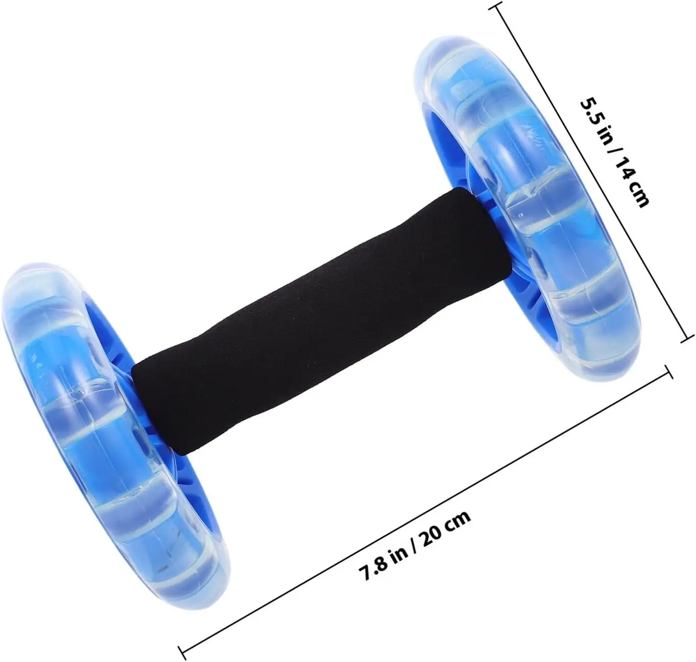 Twin-wheel Fitness Roller with Non-slip Handles for Tummy Shaping and Core Strengthening Lightweight Ab Wheel for Men and Women