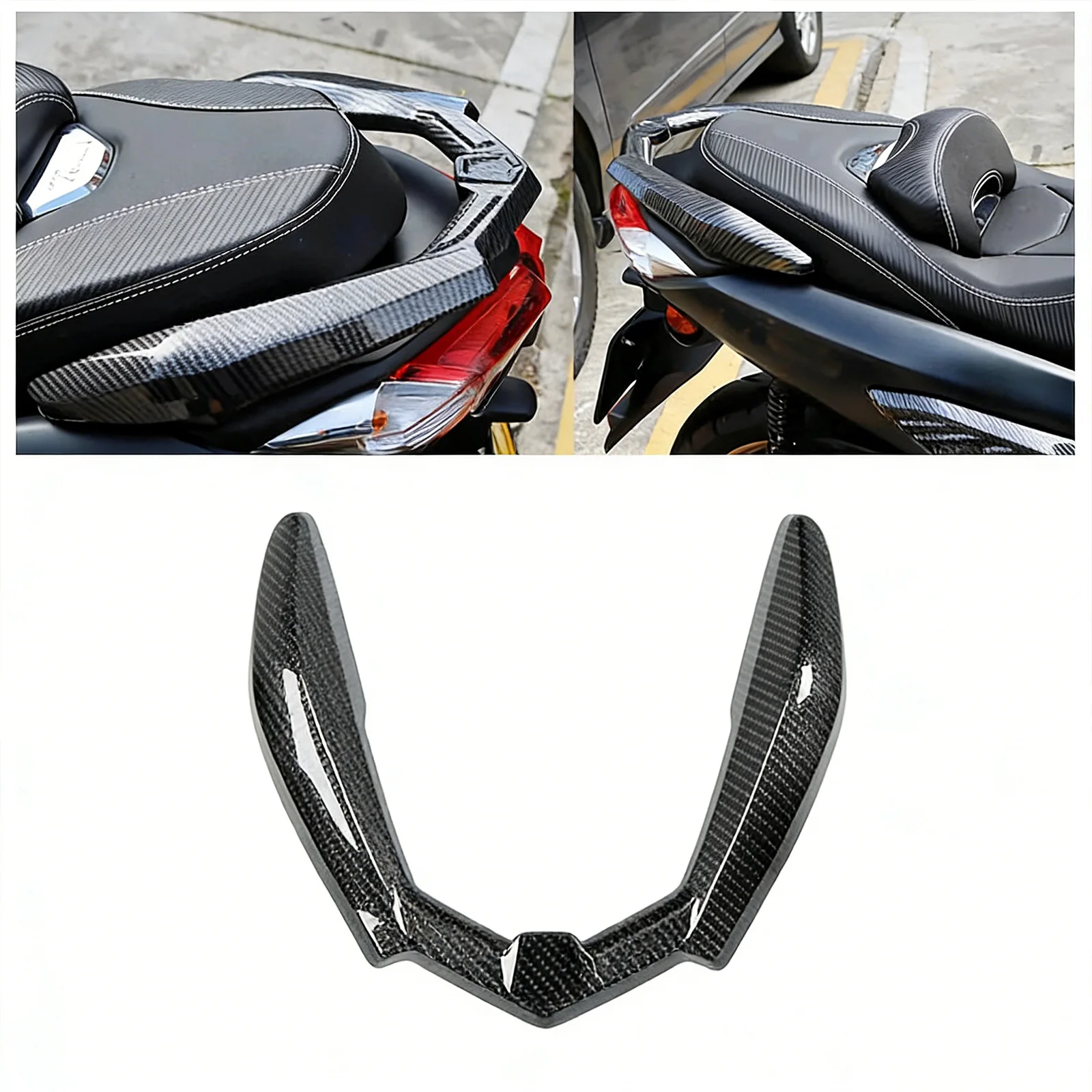 

Декоративная задняя крышка из углеродного волокна для Yamaha NMAX 155 NMAX 155 N MAX 155 2020-2024, задняя стойка