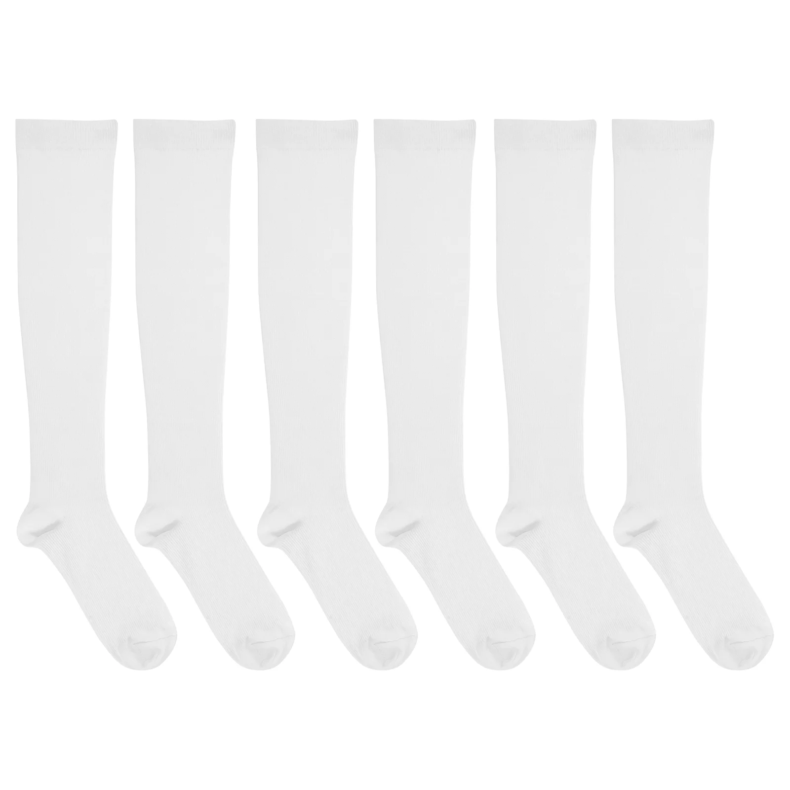 

3 Pairs White Compression Socks Fencing Sports for Soccer Men Knee Running Football Cycling Man