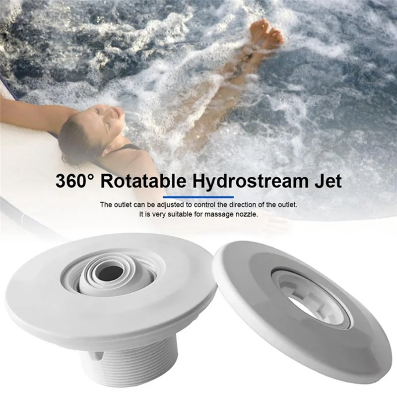 Acessórios para bico de piscina ao ar livre, bico giratório de 360 graus para massagem de água com jato de retorno, acessórios para piscina