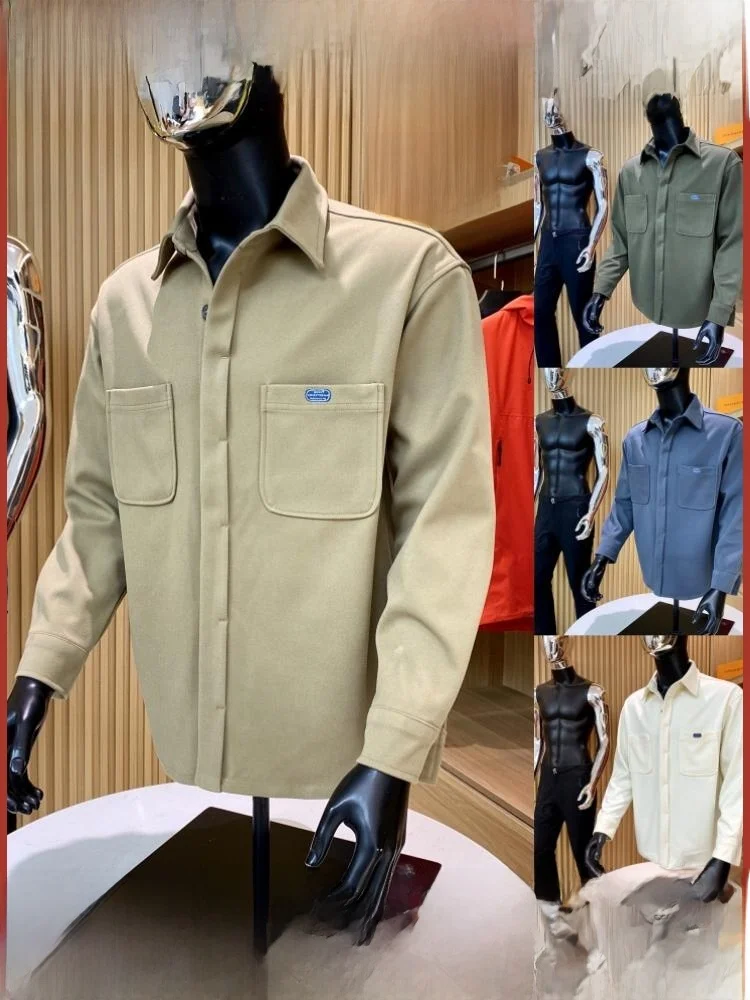 

Мужская повседневная шерстяная куртка Thiened Version, осенне-зимняя новинка Sle Youth Plant Stand Fit Long Sve Ou...