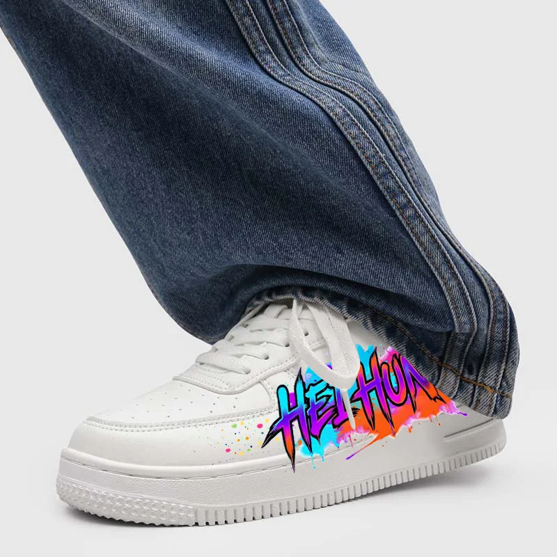 Young Women Men's Autumn White Shoes Fashion Non Slip Board Casual Sport Shoes Students School Outdoor Skateboard Flat Sneakers