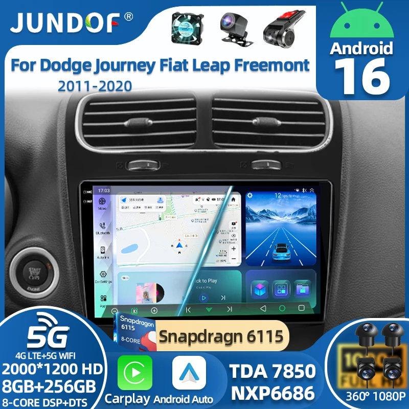 

For Dodge Journey Fiat Leap Freemont 2011 - 2020 Car Radio Multimedia Player Navigation GPS DSP 4G Wifi Carplay Auto Android 16