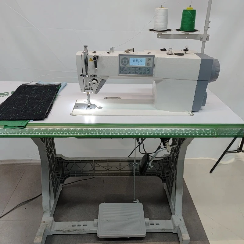 Best Selling Industrial Apparel Sewing Machine High Speed Auto Feed Lockstitch Single Flat-Bed Double Stepping Motor for Heavy