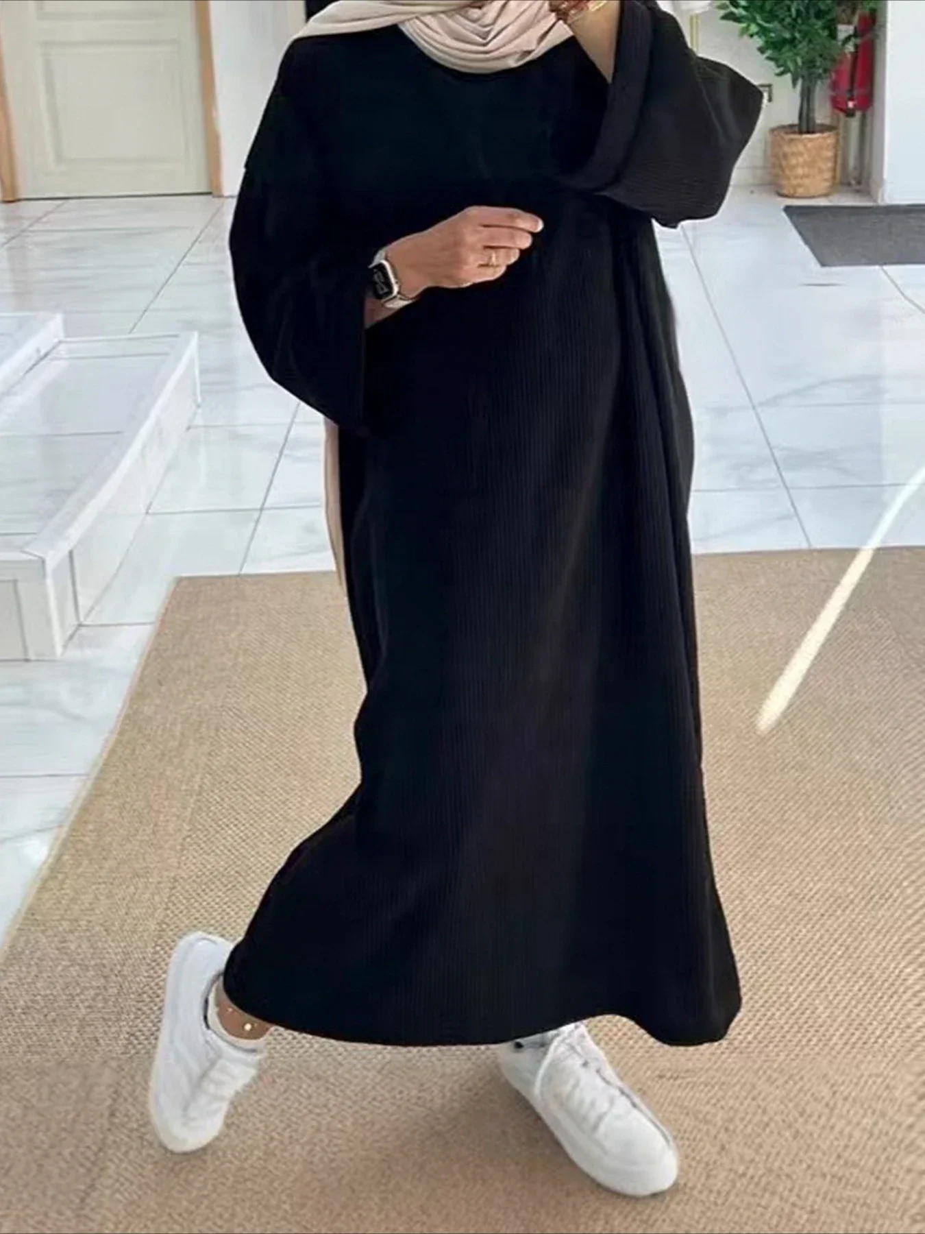 Eid mujeres musulmanas Vestidos modestos Ramadán Islam Vestidos Jalabiya Marruecos Arabia Saudita Abayas Dubai Kaftan 2024 Otoño Invierno bata