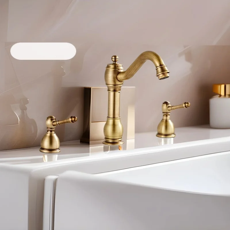 

Антикварный смеситель для ванной комнаты, латунный смеситель для раковины, горячий и холодный, широкий смеситель для раковины в ванной комнате, черный смеситель для Lavotory, смеситель для воды