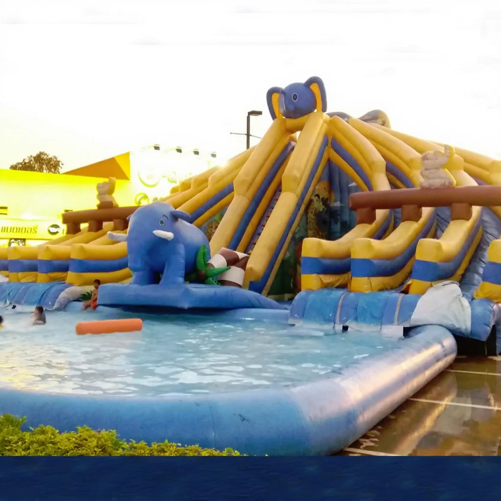 Inflatable Water Slide With Pools Swimming Ball Toys Pools Inflatable Water Park With Pool
