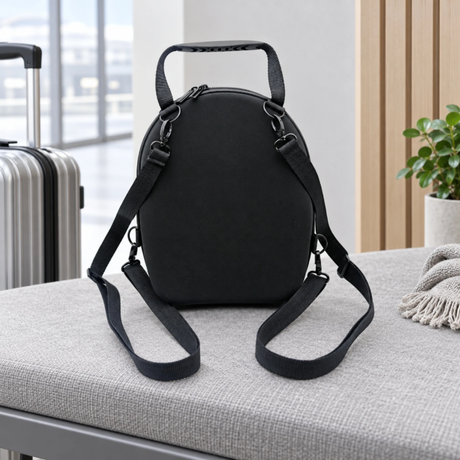 Baseball Cap Storage Case Zippered EVA Baseball Cap Case Shockproof Carry on for Outdoor Activities, Trips
