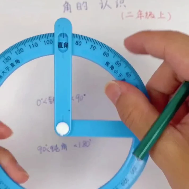 Swing Arm Protactor 360 Degree Ruler Circle Classroom Math Geometry Drafting Tools Plastic Stationery for Office School