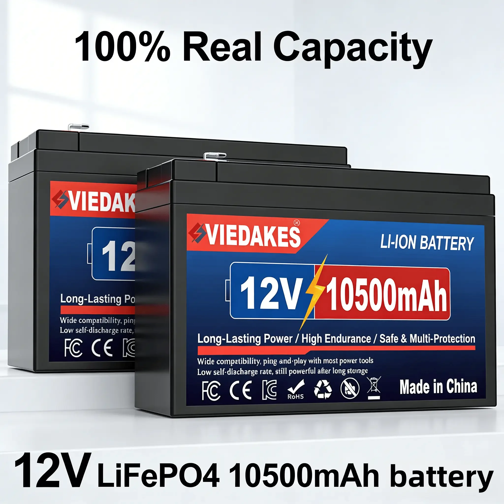 

12V 10500mAh Rechargeable LiFePO4 Battery Deep Cycle Long Life Lithium Iron Phosphate Battery For Solar Energy Storage System