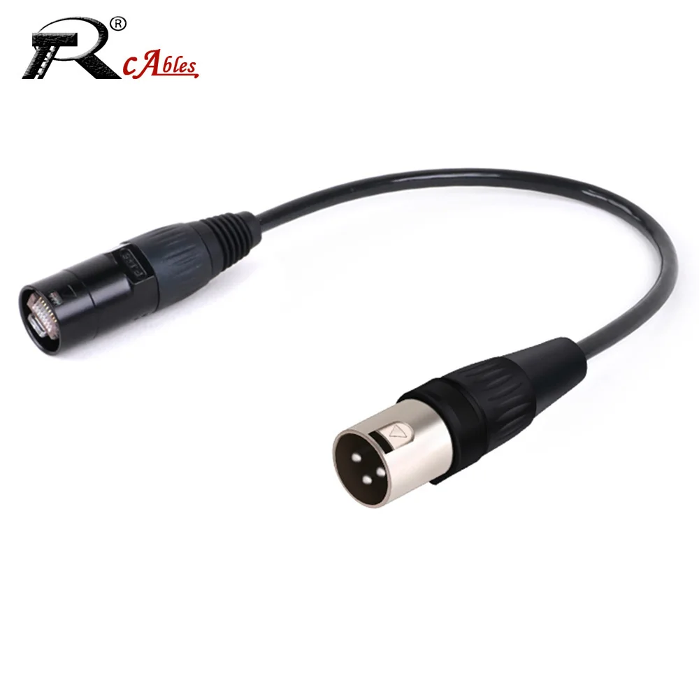 

XLR to RJ45 Adapter Converter Ethernet Cable Extension Cord,3Pin XLR Male to UTP RJ45 8P8C CAT5/5E Male Network Connector
