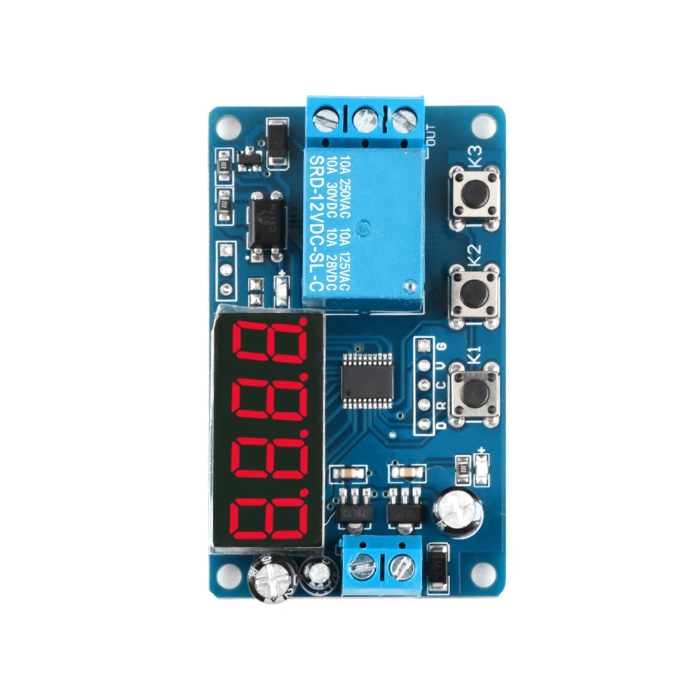 Conto alla rovescia Tempo di Ritardo Modulo Relè DC 12V LED Digital Timer Interruttore di Controllo PLC Modulo di Relè di Temporizzazione protezione Anti Inversione di Tensione regolatore