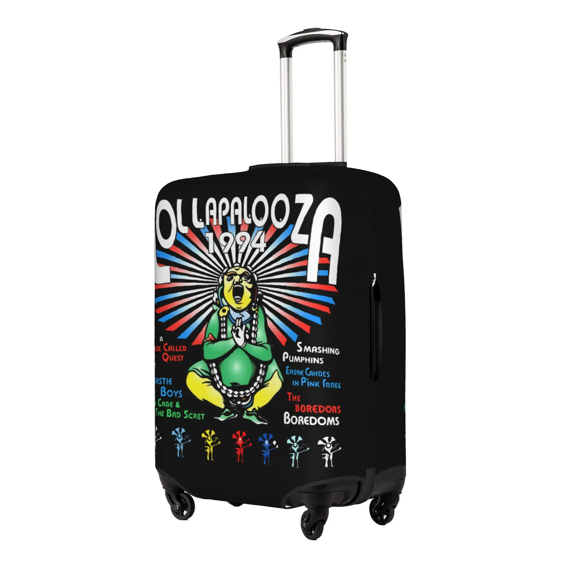 Rock Heavy Metal Punk L-Lollapalooza  Luggage Cover Elastic Travel Suitcase Protective Covers Suit For 18-32 inch