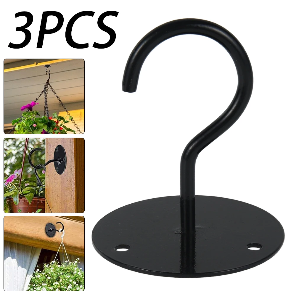 

Ceiling Hooks for Hanging Plants Wall Mount Metal Plant Bracket Heavy Duty Iron Wall Hangers for Hanging Bird Feeders Lanterns