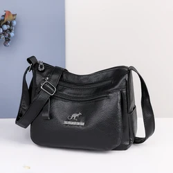 Women Soft Leather High capacity Shoulder Bags Multi-Layer Classic Crossbody Bag Luxury Designer Handbag and Purse High Qua