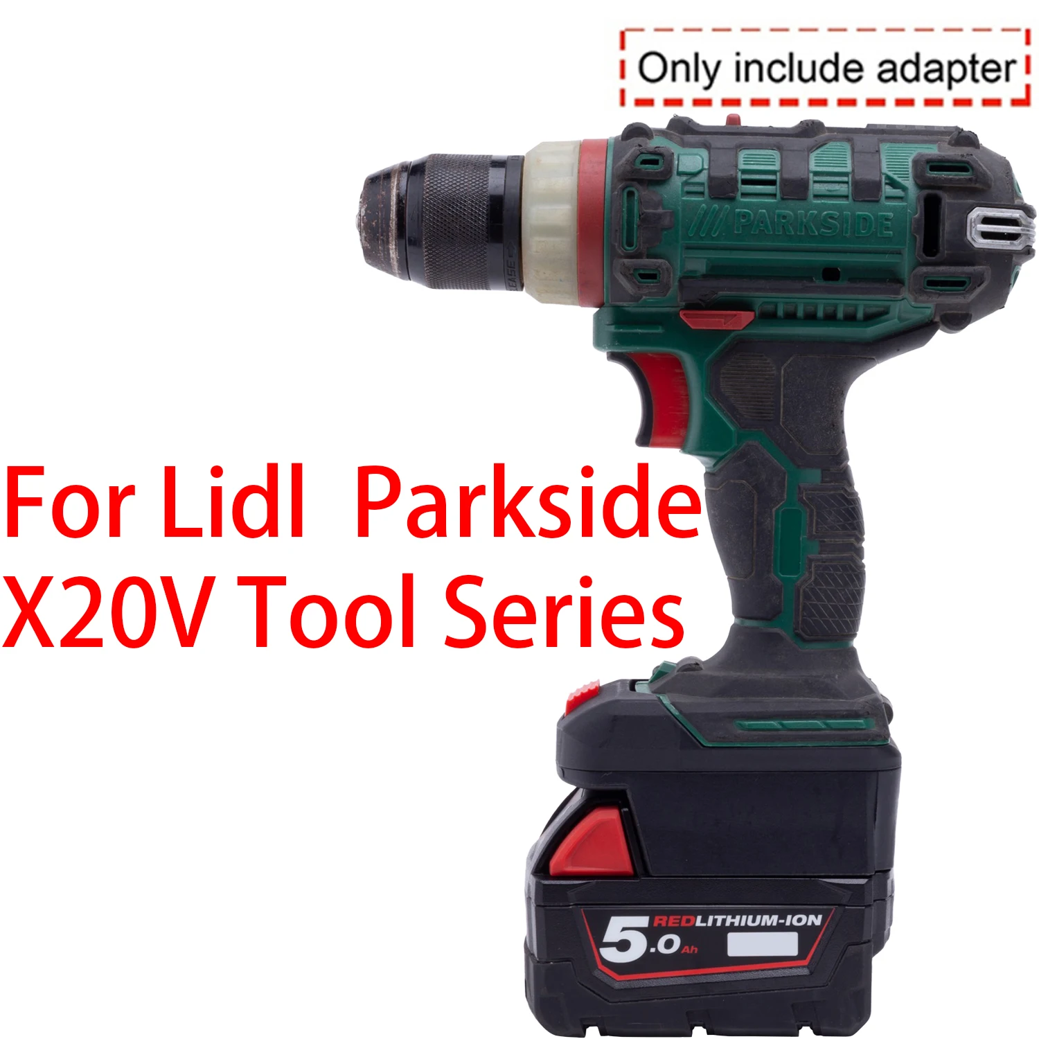Battery Adapter/Converter for Lidl Parkside X20V Li-ion Tools to Milwaukee 18V Li-ion Battery Adapter Power Tool Accessories