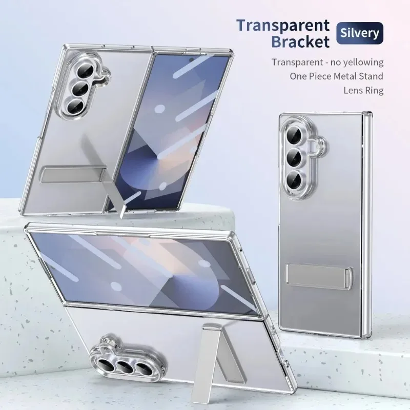 

High Quality Practical Ice Sensing Bracket Hard PC Case For Samsung Galaxy Z Fold7 6 5 4 3 5G Rugged Seismic 360 ° Protect Cover