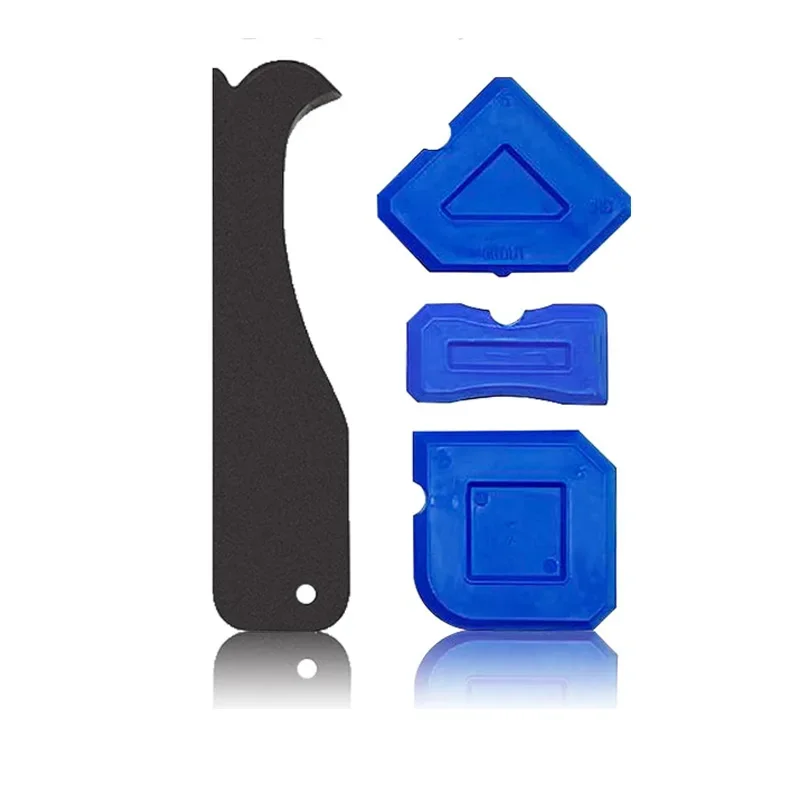 4Pcs Professional Sealant Spreading Caulking Tool Set Easy Clean Seal Spreader，Bathroom Kitchen Tile Grout DIY Home Repair Daily