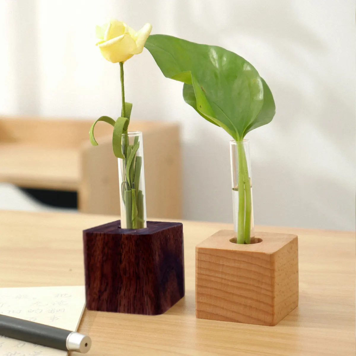 

1pc Test Tube Flowerpot High-Quality Glass Hydroponic Vase For Indoor Plants Air-Purifying Home Decor Table Decoration Fresh