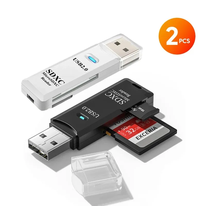 2-in-1 USB3.0/2.0 Kaartlezer USB3.0 Naar SD TF Geheugenkaartlezer USB Flash Drive Kaartlezer Adapter Voor PC Laptops Accessoires