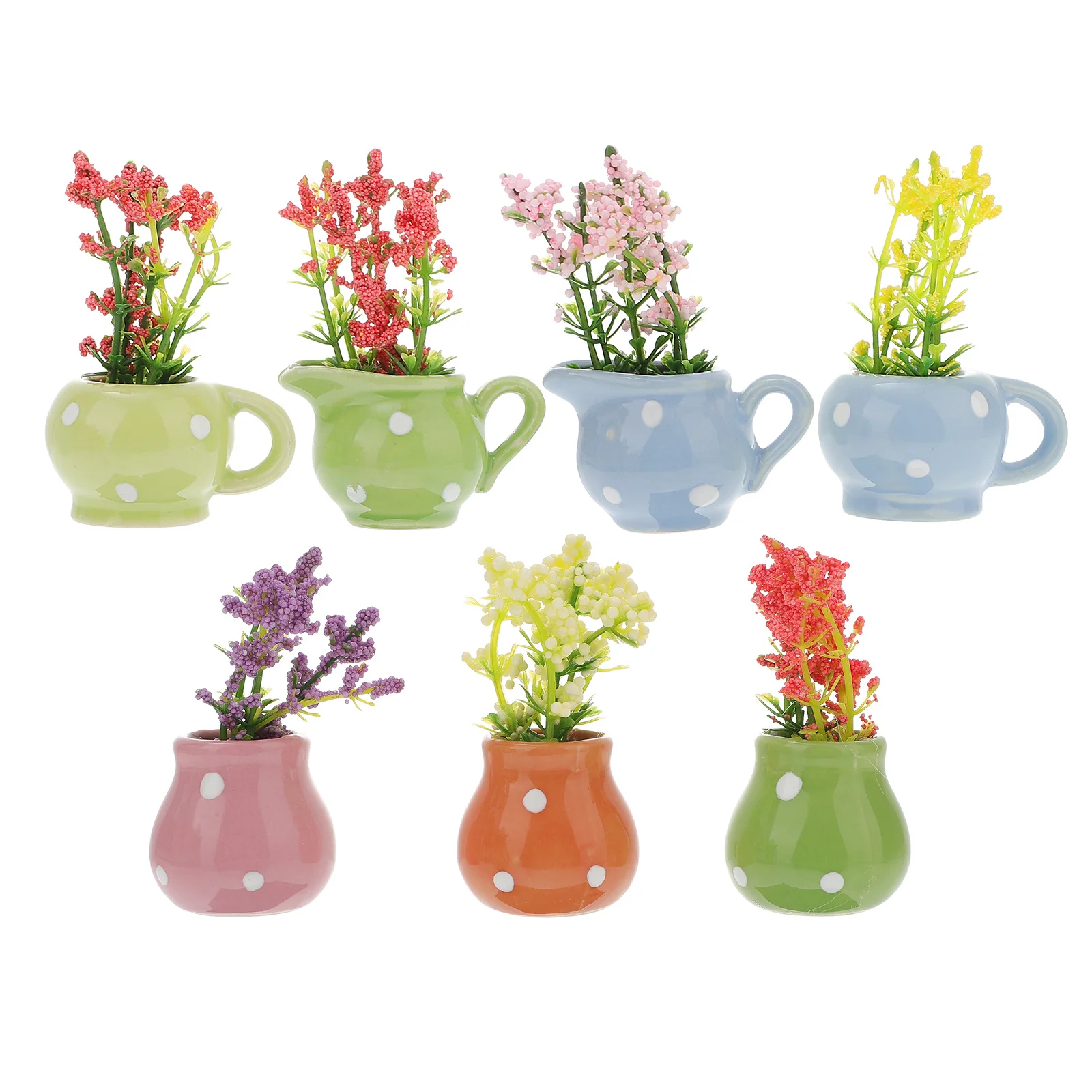 

7Pcs Flower Plant Ceramic Vase Refrigerator Magnet Fridge Decor Magnet Adsorption for Home Flower Magnets