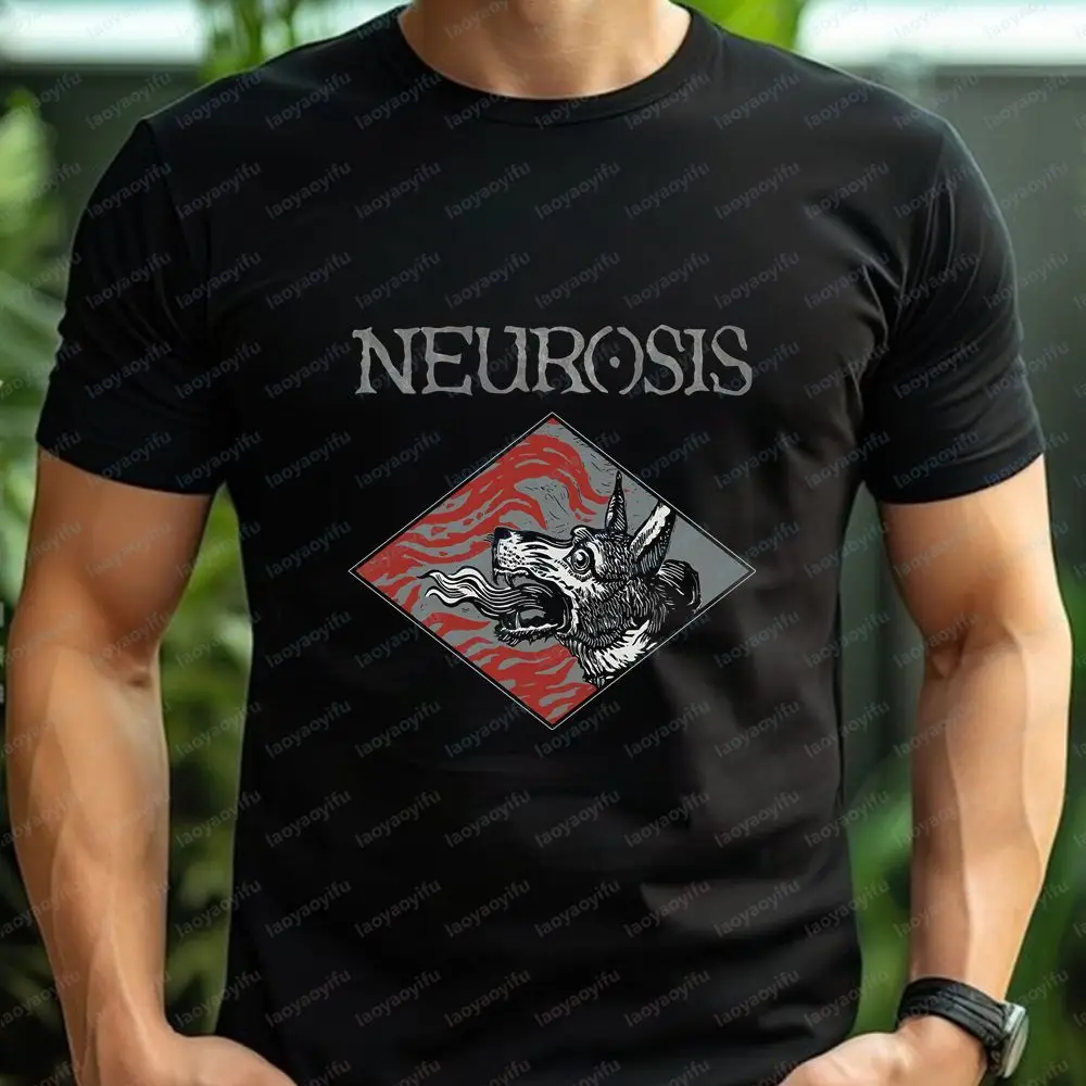 Neurosis Band - Blusa estampada - Camiseta casual de manga curta adequada para homens e mulheres - tamanho grande