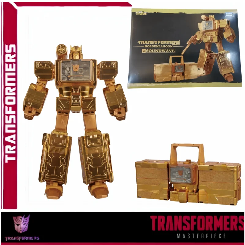 Op voorraad Japanse Transformers 35e verjaardag Limited Edition Golden Lagoon Sound Waves-verzameling actiefiguren als geschenk