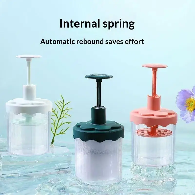 Compact Durable Facial Cleansing Foam Maker Clear Bottle Portable Reusable Foaming Bottle Face Wash Bubble Maker Skincare Bubble