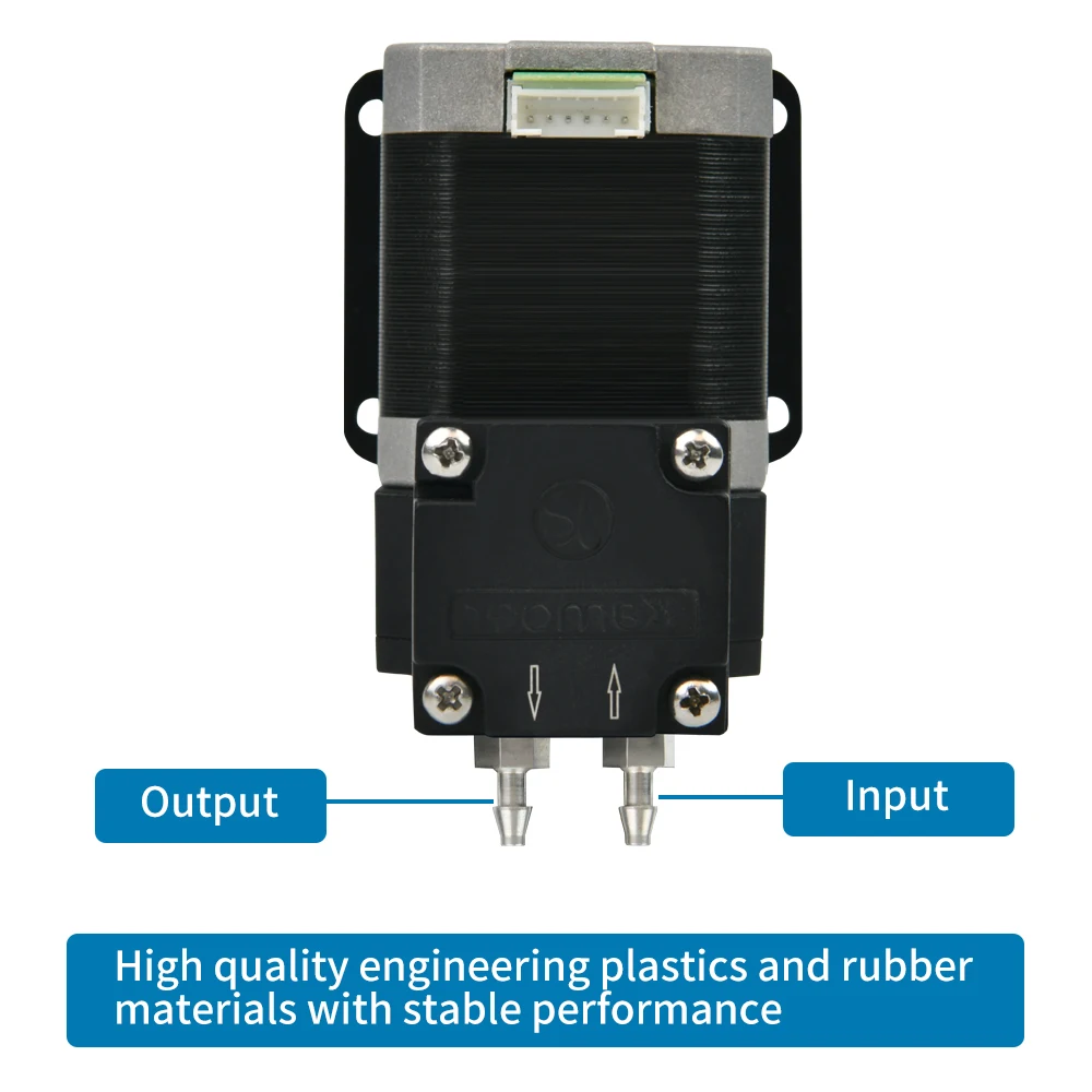 Kamoer 300 ml/min HLLP300 pompa per liquidi a membrana 24V motore passo-passo 6000H pressione del liquido 0.3Mpa con connettori metallici per