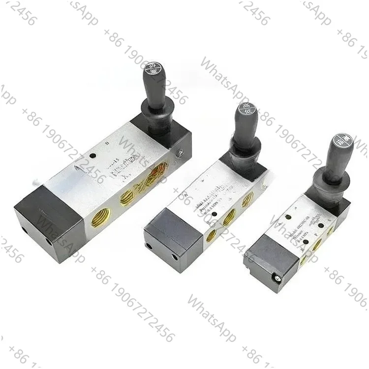 4H230C-08 4H330C-10 4H430C-15 Spring Return NC Hand Manual LeverOperate 3Position 5Way AirControl PneumaticValve 1/4 3/8 1/2