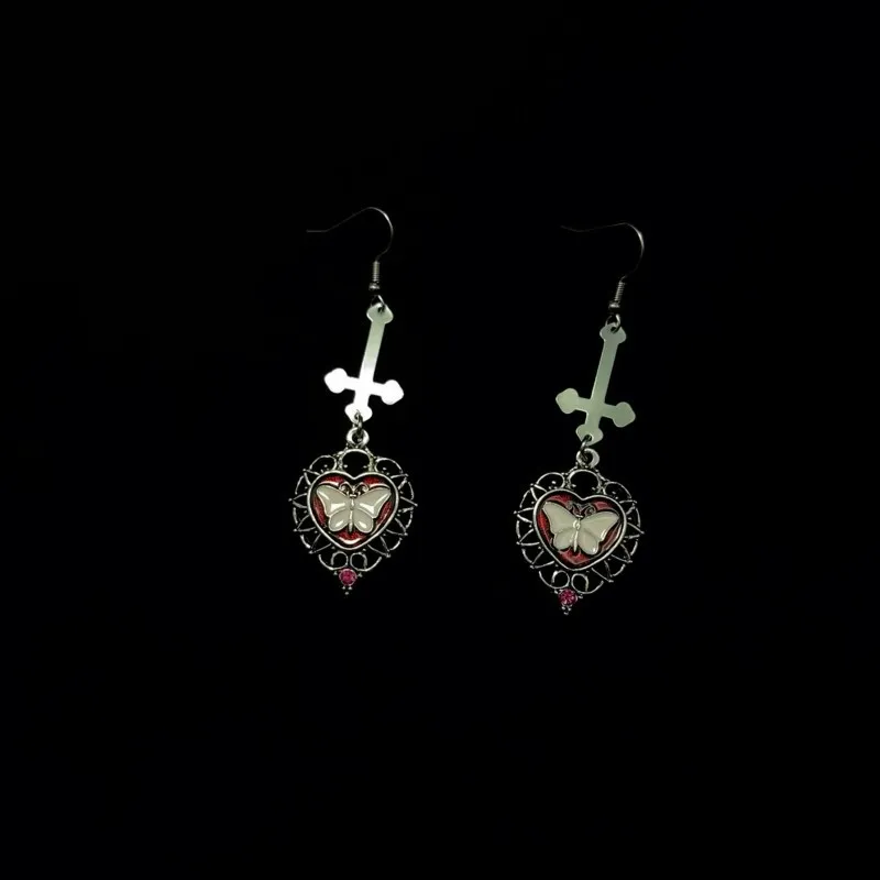 

Gomggsale Dark butterfly cross earrings-Vintage Jewelry