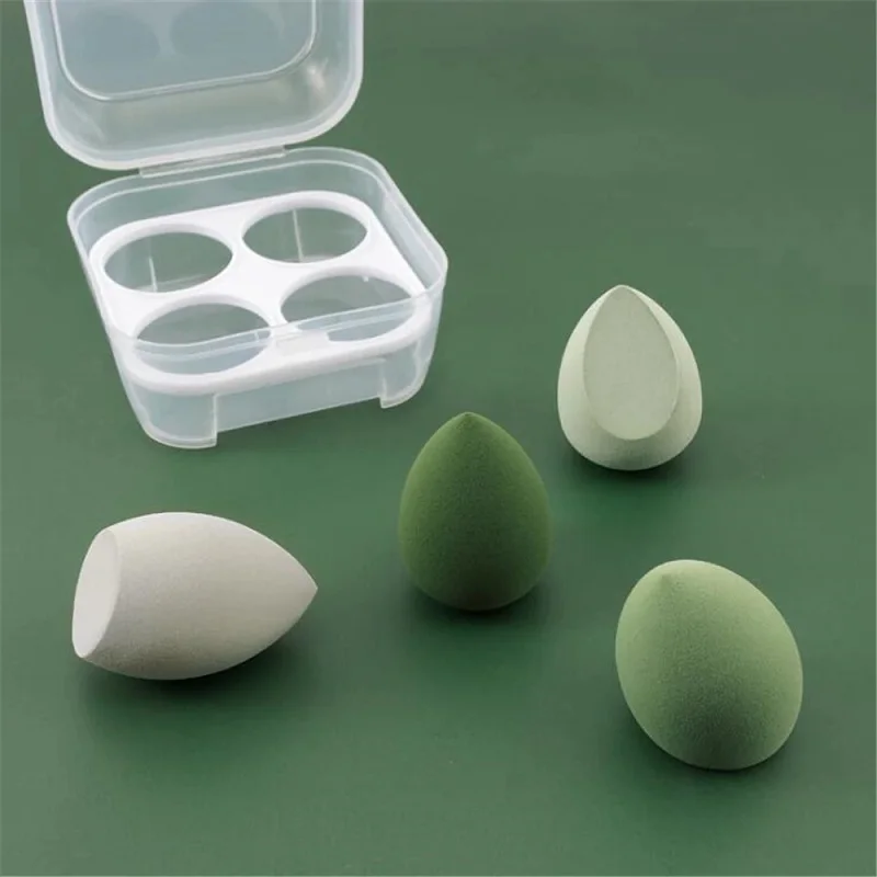 Transparente Plastic Maquiagem Egg Storage Box, Beleza Pó Puff Container, Egg Secagem Organizador Caso, Esponja, Viagem, 3, 4