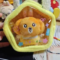 Bolsa con dije de manzana roja coreana, monedero con colgante, bolsa de almacenamiento de muñeca de PVC transparente, bolsa de exhibición para estudiantes, mochila, regalos colgantes