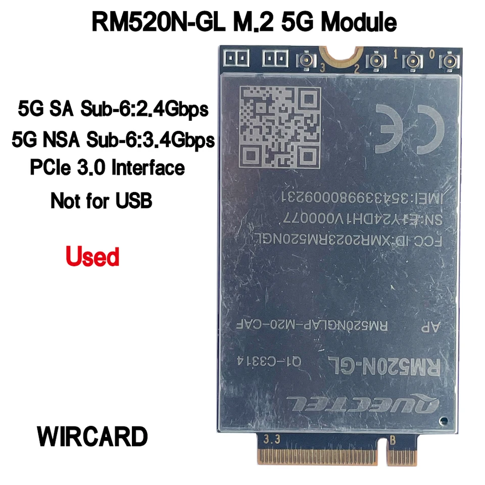 RM520N-GL RM520NGLAP-M20-HP 5G NR Sub-6 5G Module M.2 PCIe3.0 5G