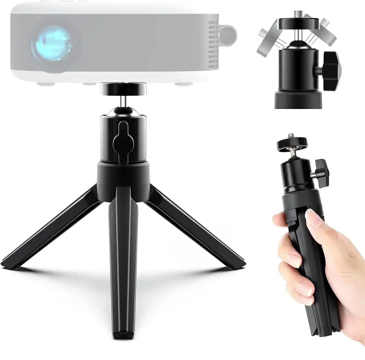

Desktop Projector Stand，Desktop Lazy Mobile Phone Creative Bedside Stand Holder Tripod Live Support Rack Folding Projector