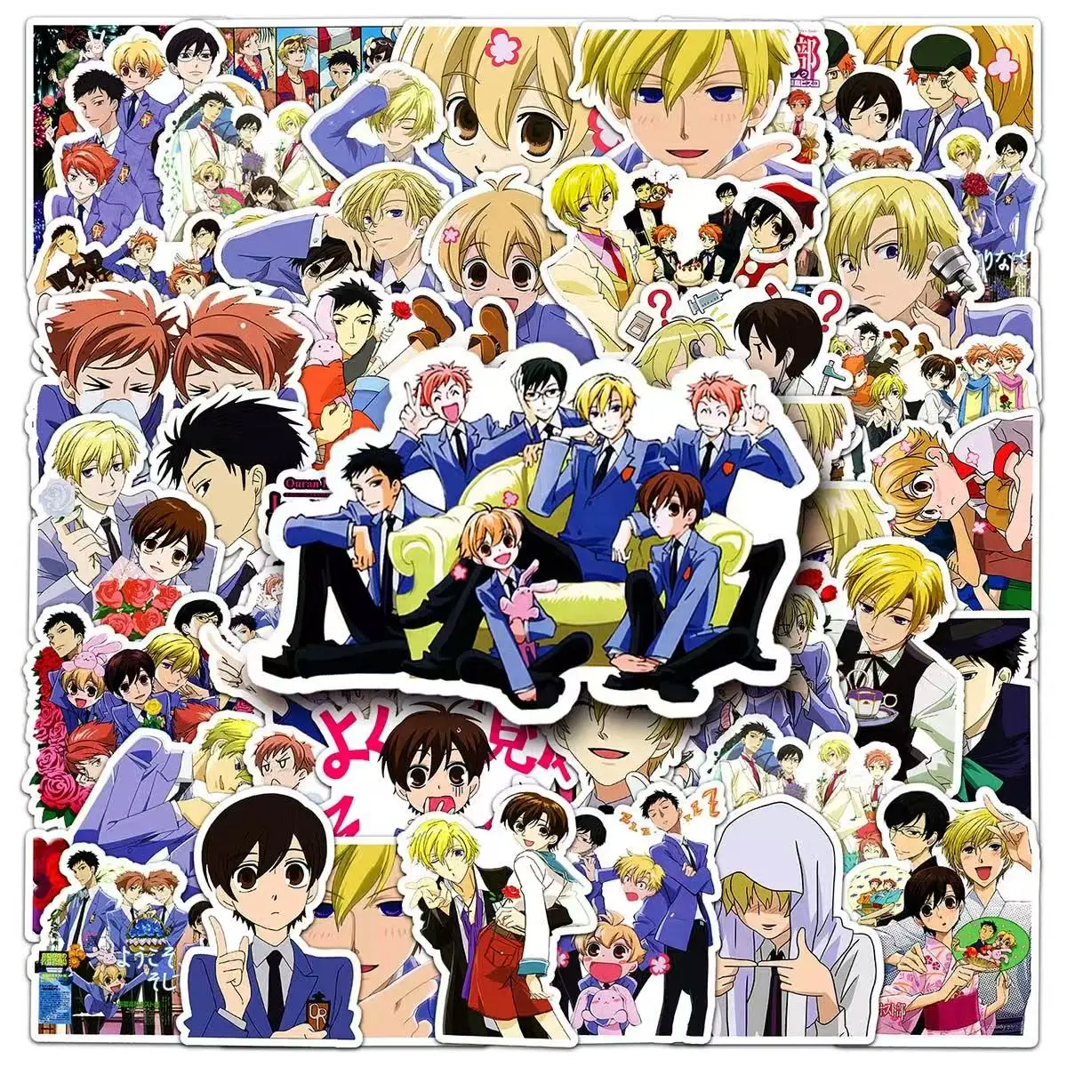  50Pcs Ouran High School Host Club Anime Stickers Tamaki Haruhi DIY Graffiti Decals  Laptop Phone Journal DIY Decor Fans Gift