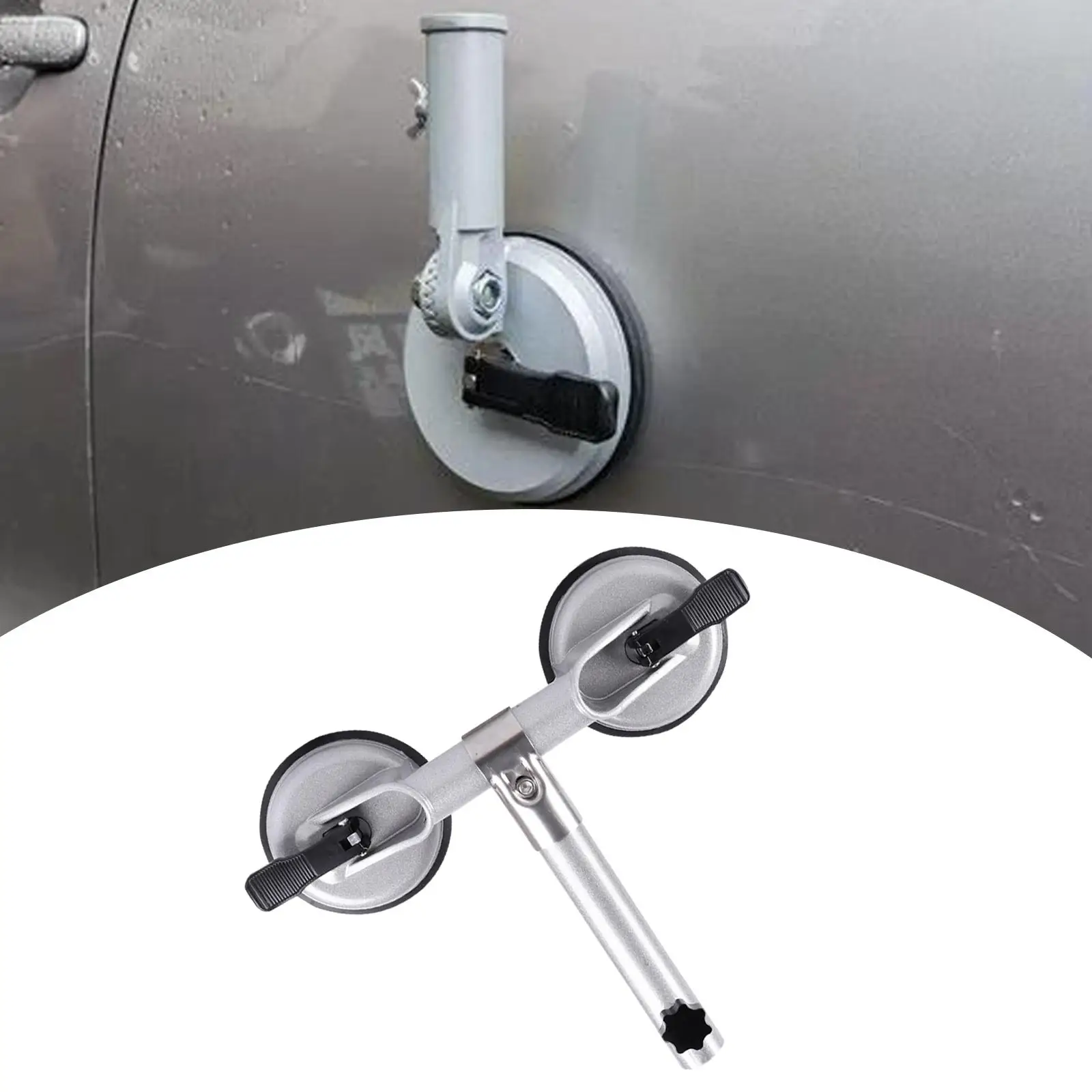 

Flag Pole Holder Double Suction Cup Practical Heavy Duty Rustproof Easy to Install Multifunction for Motorcycles Outdoor Wall