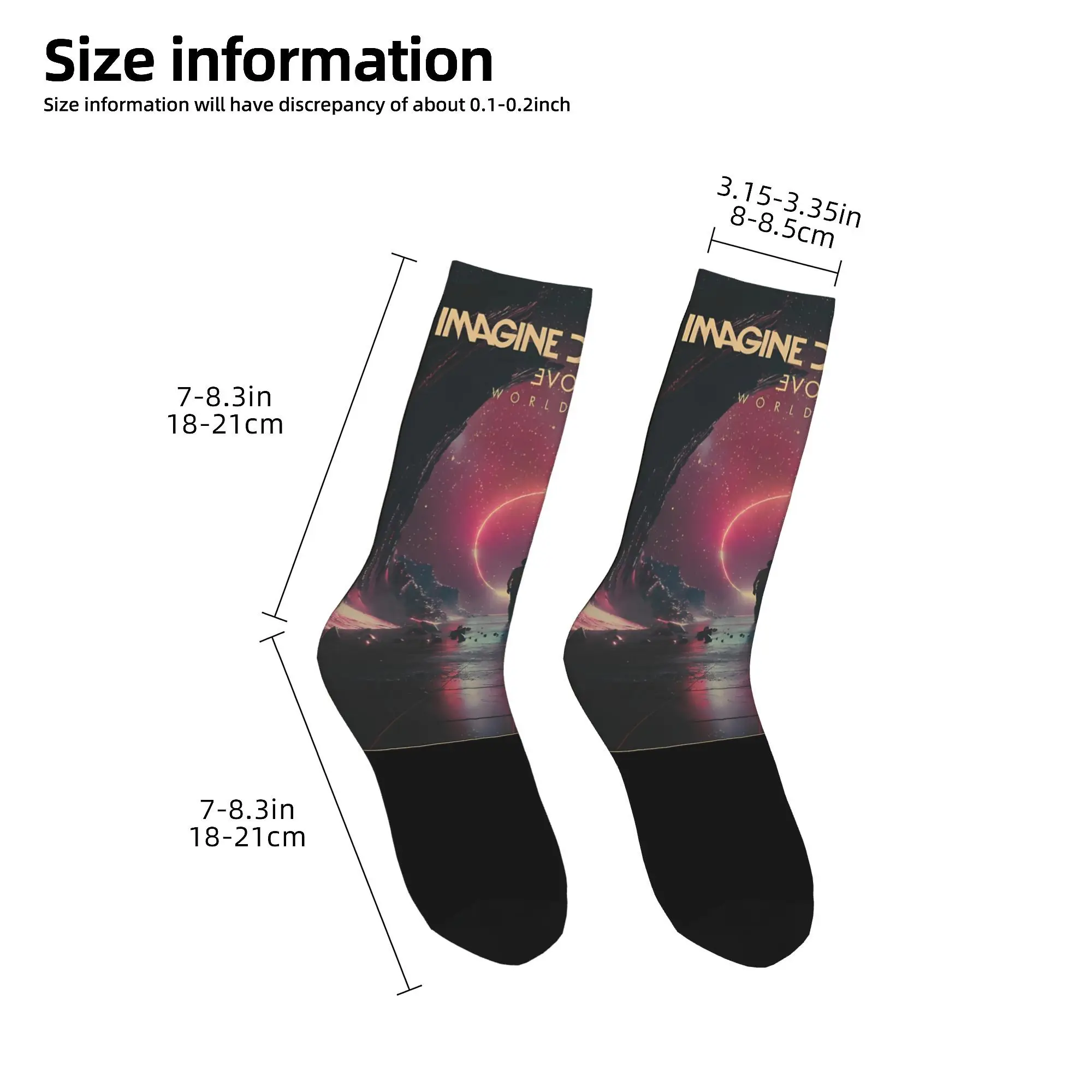 Men Women Imagine Dragons Mercury World Tour Outfits Socks Rock Band Cozy Socks Soft For Sports Wear