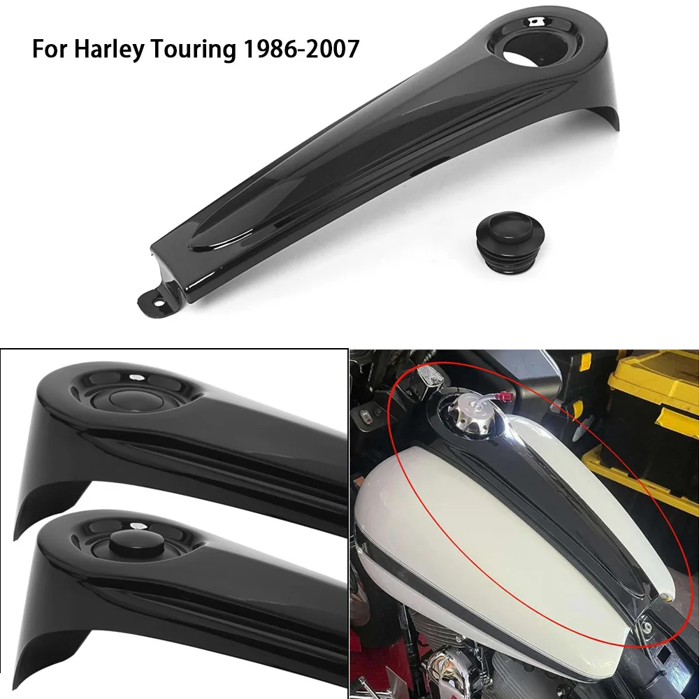 

Motorcycle Gloss Black Stretched Dash Panel Fuel Gas Tank Cover ABS Plastic For Harley Touring Electra Street Glide Road King