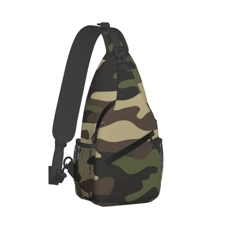 

Изготовленный на заказ зелено-коричневый камуфляжный рюкзак на слинге в джунглях, модный рюкзак через плечо для мужчин, велосипедный рюкзак для кемпинга