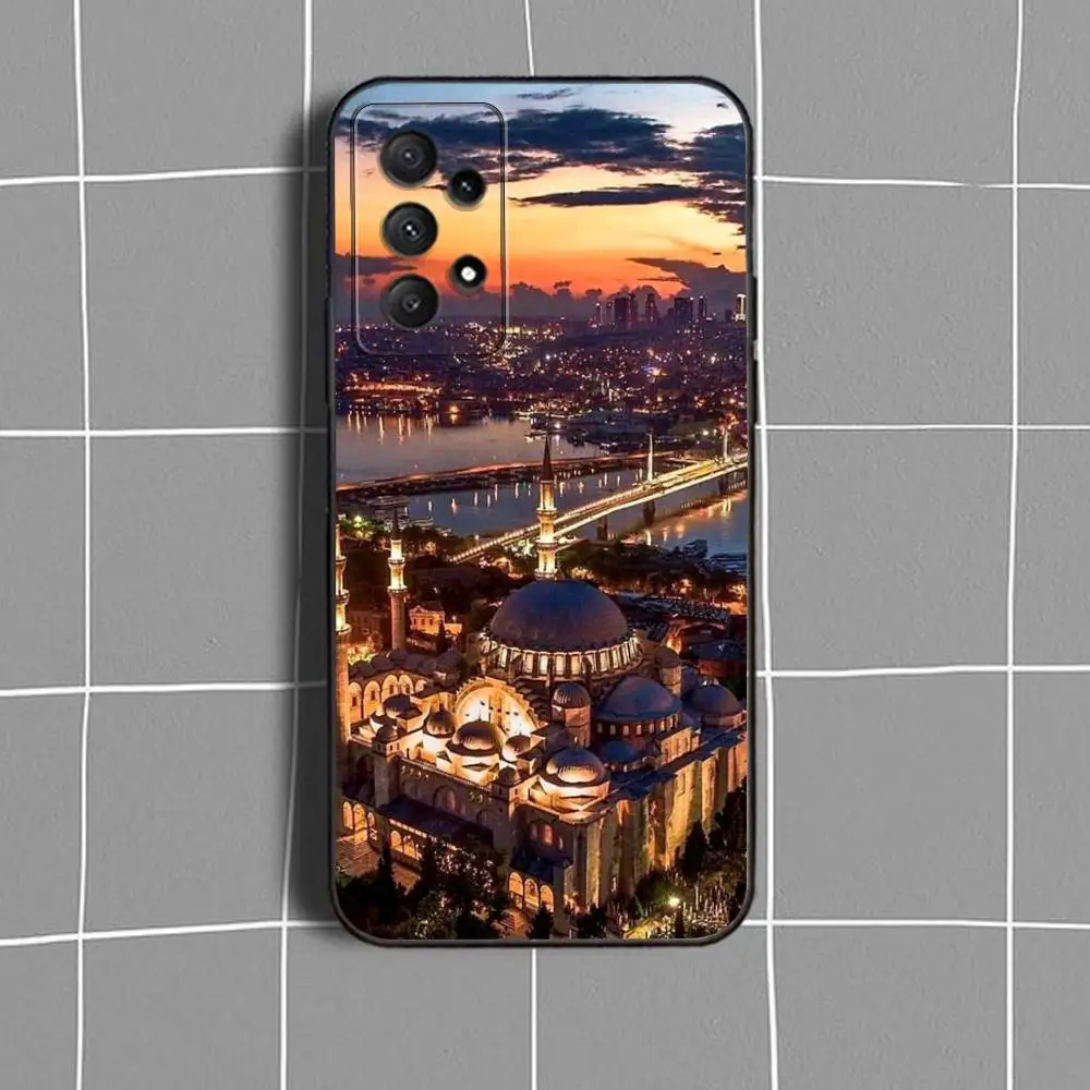 T-Turkey I-Istanbul Scenery Phone Case For Samsung Galaxy A 91,80,73,72,71,53,52,51,22,5G Shockproof Soft Black Cover