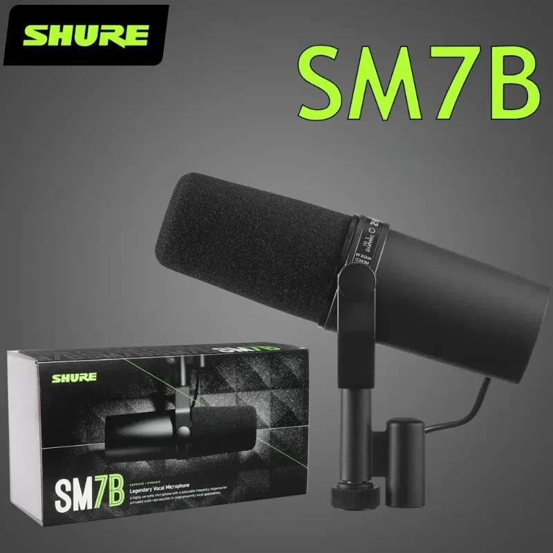 

Shure SM7B Microphone Sm7b Dynamic Microphone Podcast Studio Set for Live/Stage Recording Podcasting Cardioid Black Metal Mic
