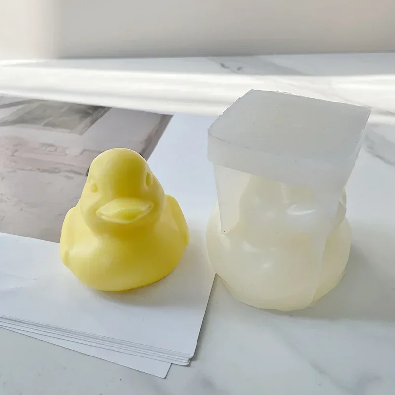 DIY kaczka świeca silikonowa foremka 3D kaczka aromaterapia plaster mydło żywiczne czekoladowy foremka rzemiosło dekoracyjne prezenty